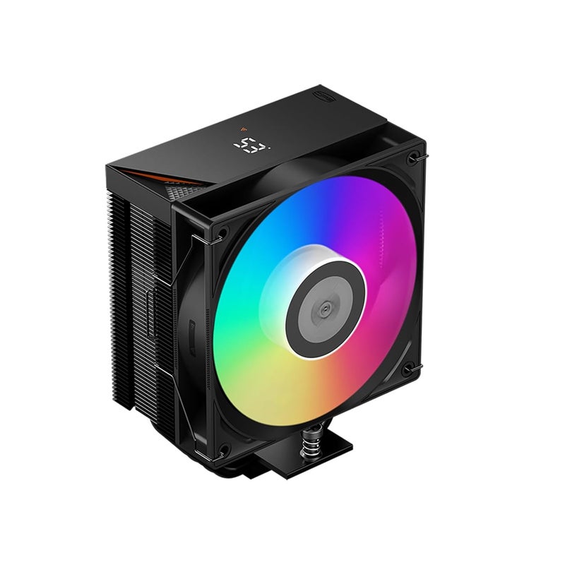 PCCOOLER CPU Air Cooler with Digital Display, ARGB Version, 4 Heat Pipes, High-Performance Quiet Tower Cooler, LGA 115X/1200/1700/1851, AM4/AM5 (CPS RT400 Digital ARGB BK) - Image 1